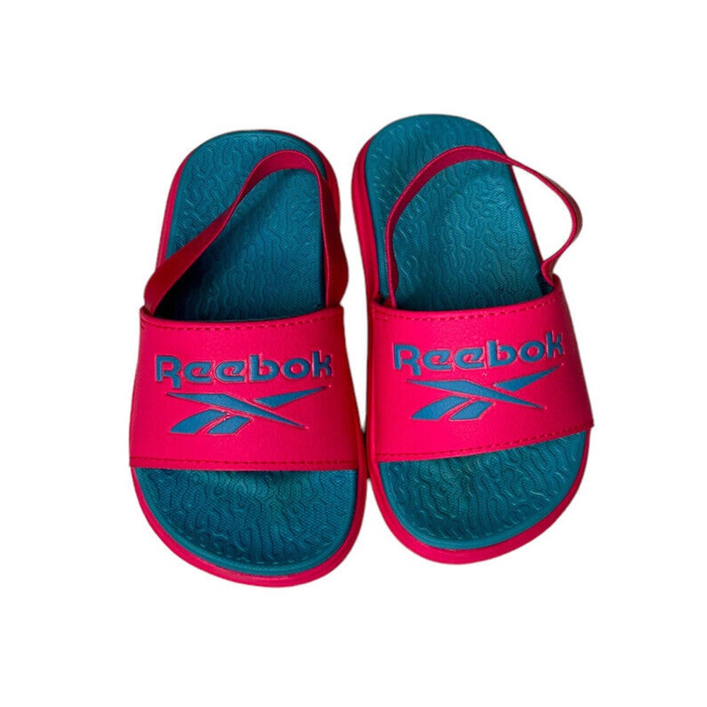 Reebok‎ Pink Dual Density Slide Sandals Slingback Strap Infant Toddler Girl Sz 8